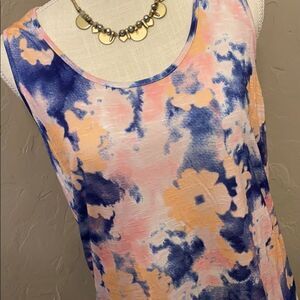 Pixley Cross-Back Floral Tank. EUC. Size Large